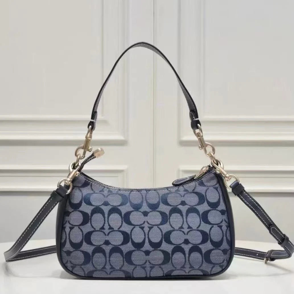 NWT COACH CH139 Teri Shoulder Bag Signature Chambray Blue Outlet – view 2