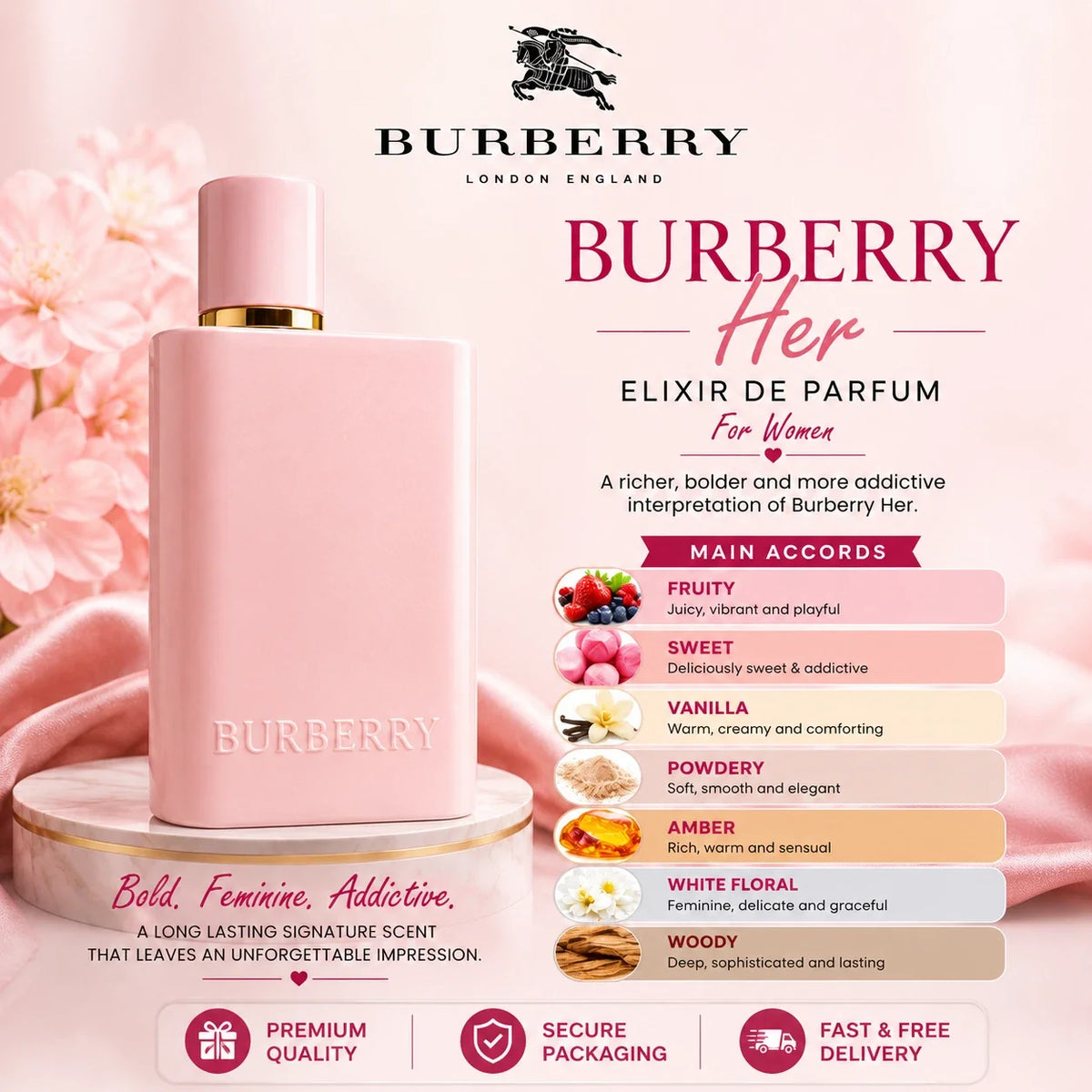 Burberry Her Elixir EDP for Women – 100ml / 3.3 oz – Sealed Box – view 5