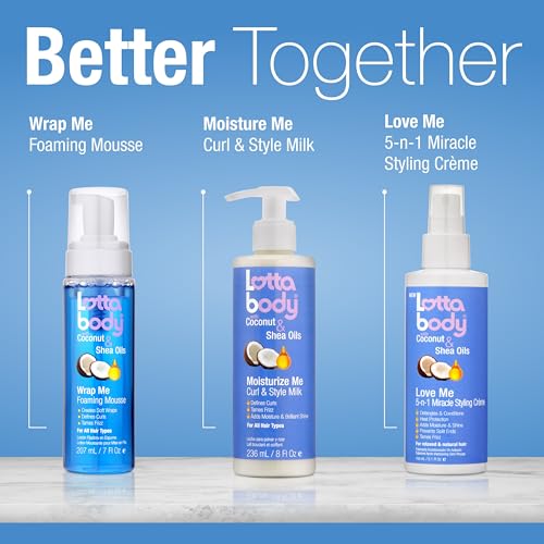 Lottabody Coconut & Shea Wrap Me Foaming Mousse – Hair Styling Foam 7 oz – view 3