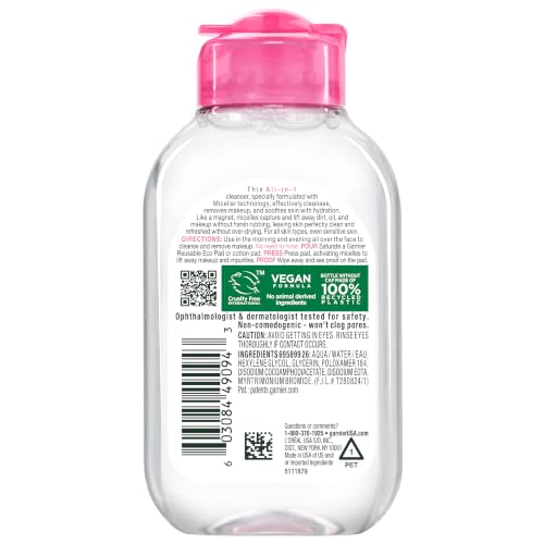 Garnier Micellar Cleansing Water – Facial Cleanser & Makeup Remover 3.4 fl oz – view 2