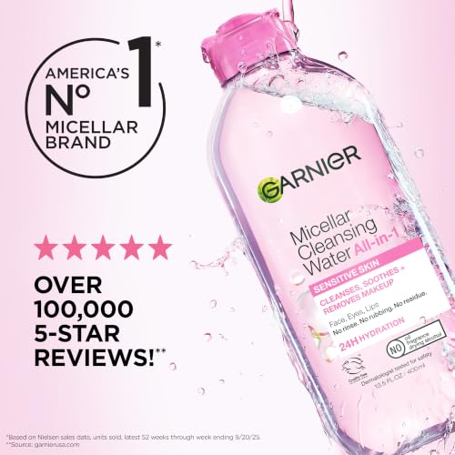 Garnier Micellar Cleansing Water – Facial Cleanser & Makeup Remover 3.4 fl oz – view 9