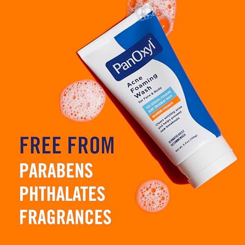 PanOxyl 10% Benzoyl Peroxide Acne Foaming Wash – Maximum Strength Face & Body Cleanser 5.5 oz – view 6