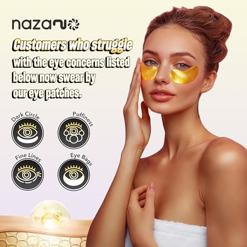 NAZANO 24K Gold Under Eye Patches – Hydrating Eye Masks 60 Pack – view 2