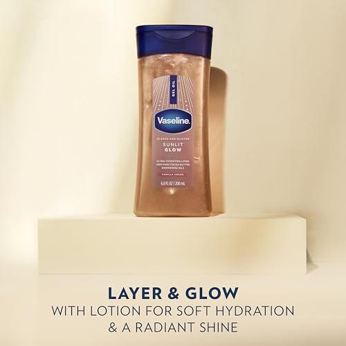 Vaseline Glazed & Glisten Sunlit Glow Shimmering Body Gel Oil – 6.8 oz – view 4