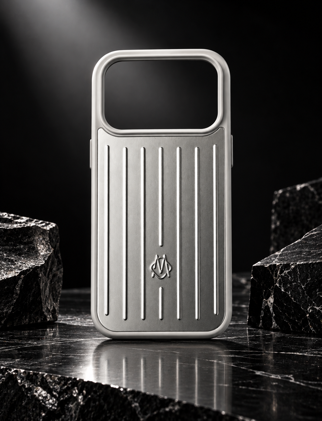 RIMOWA Case for iPhone 17 Pro – Silver Aluminum Luxury Phone Cover – view 4
