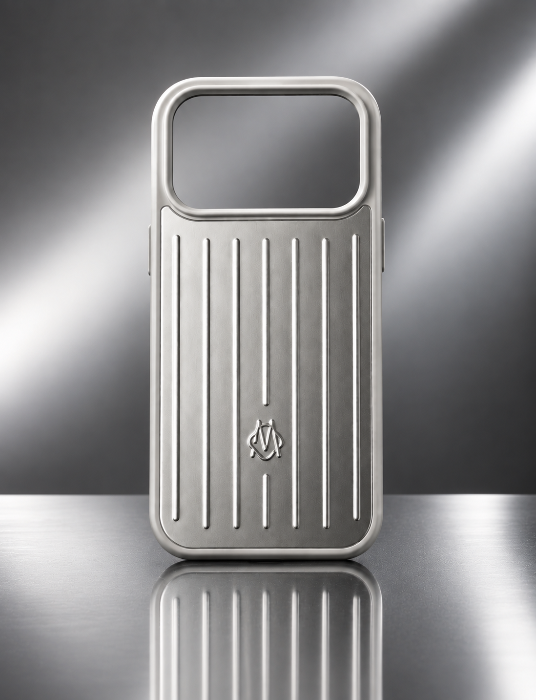 RIMOWA Case for iPhone 17 Pro – Silver Aluminum Luxury Phone Cover – view 2