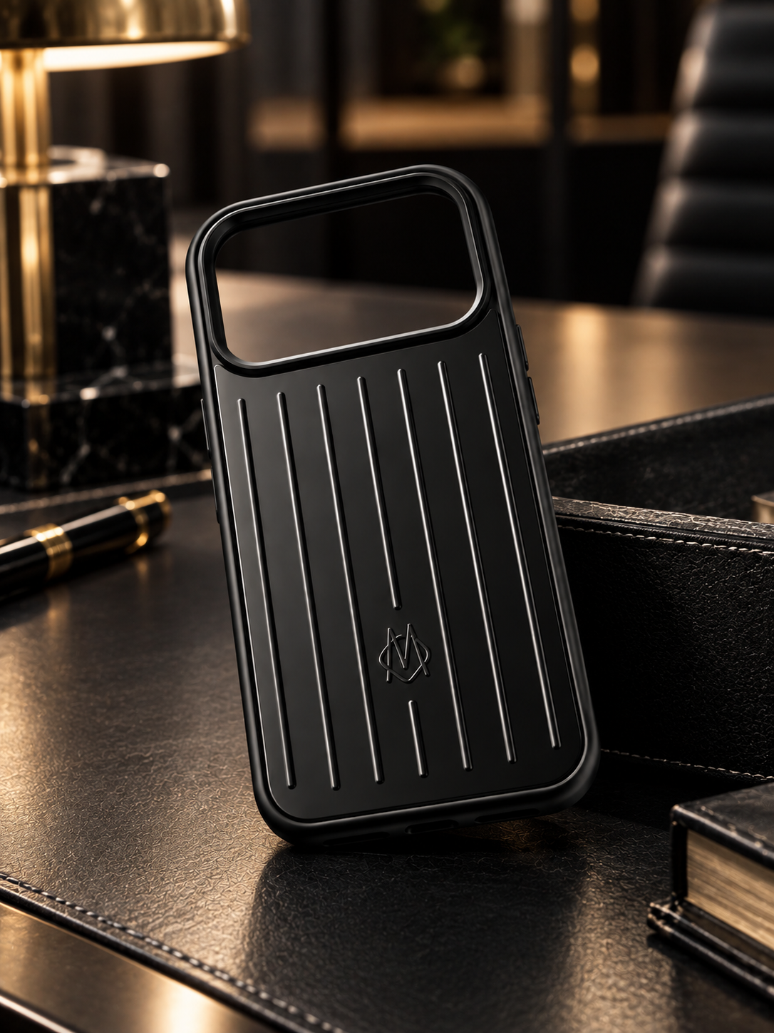 RIMOWA iPhone 17 Pro Case – Black Aluminum Luxury Protective Cover – view 4