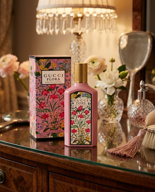 Gucci Flora Gorgeous Gardenia Eau de Parfum Spray for Women – 100ml / 3.3 oz Original Fragrance