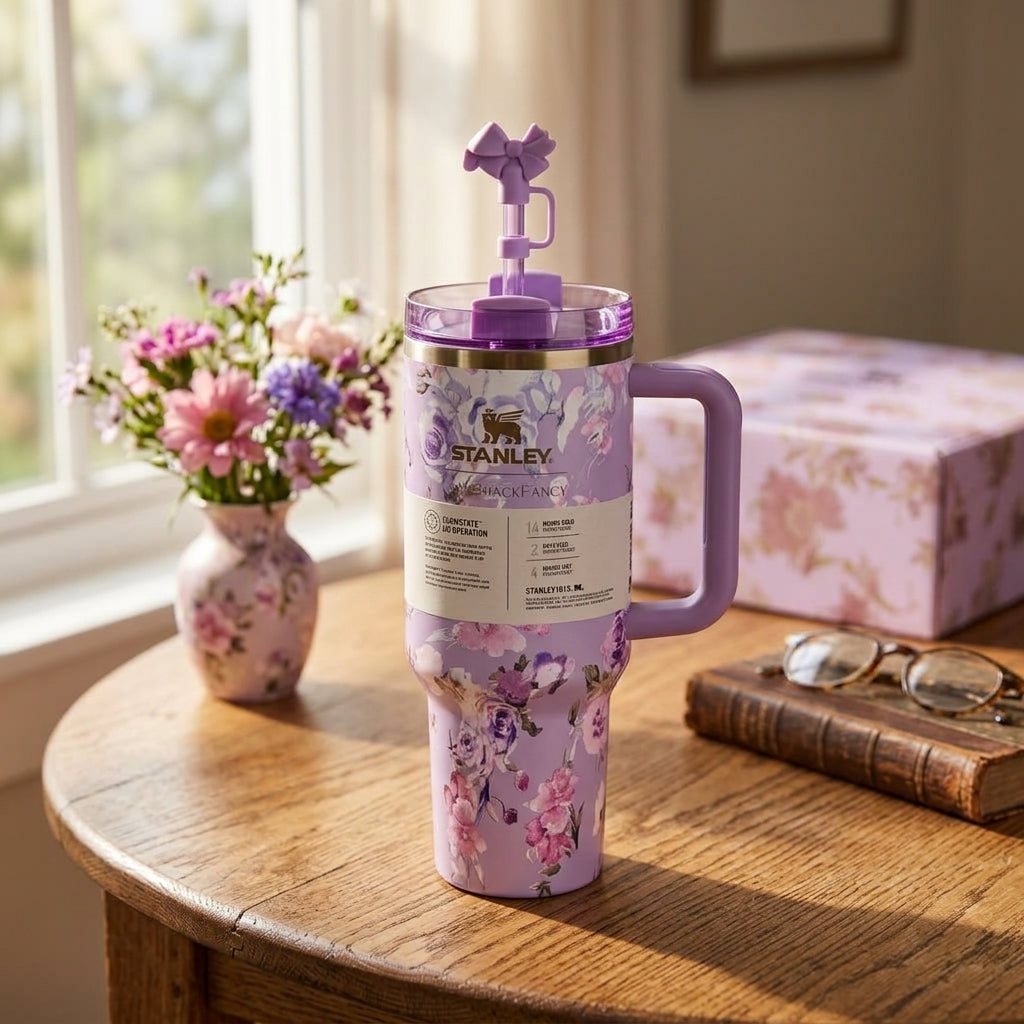 Stanley x LoveShackFancy 40 oz Quencher Tumbler – Floral Design – view 2