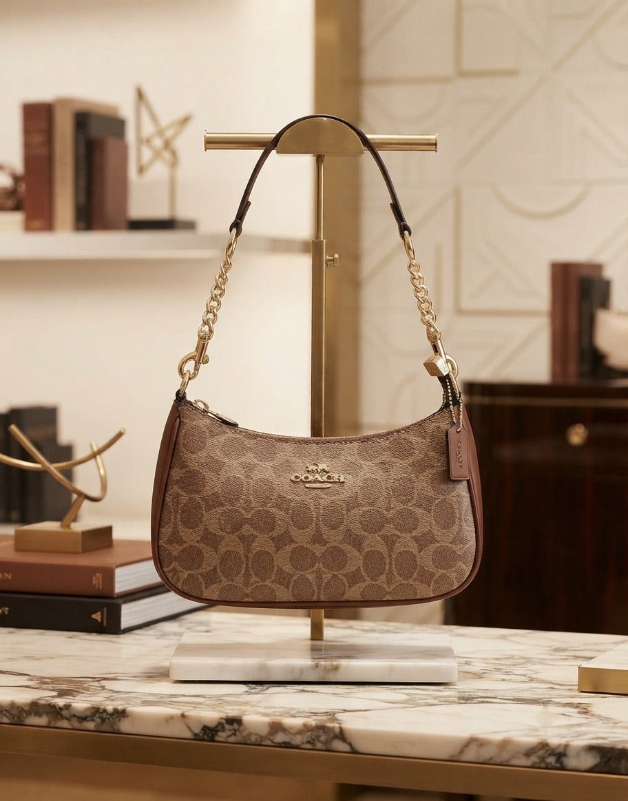 Coach Teri Shoulder Bag in Refined Pebble Leather – view 2