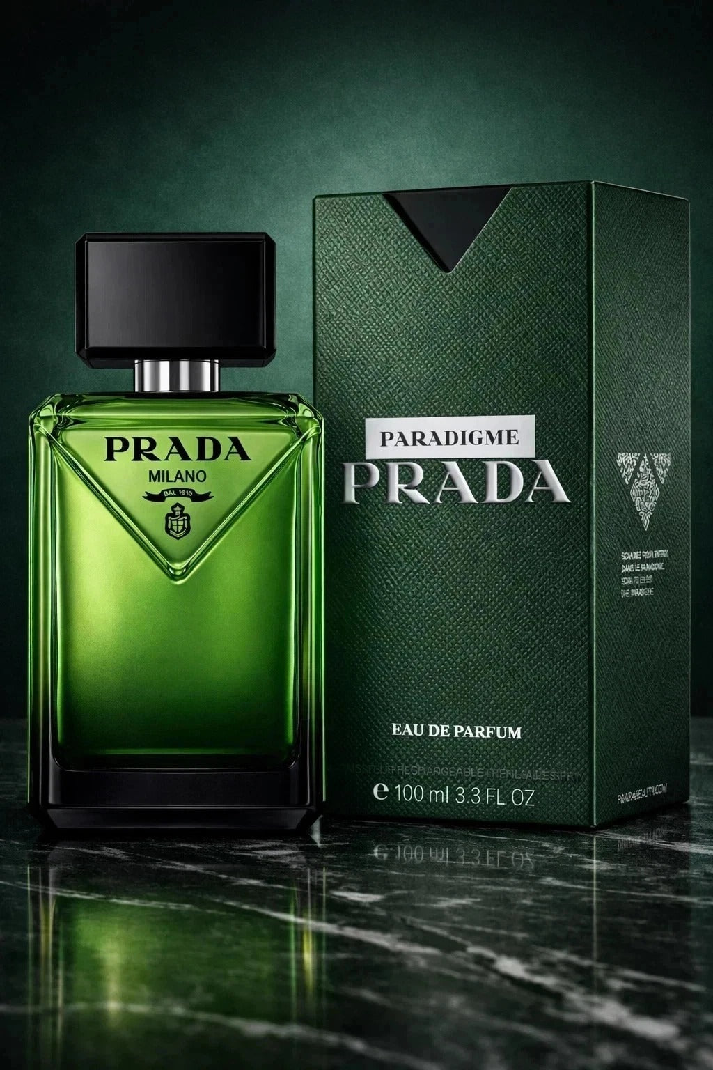 Prada Paradigme Eau de Parfum for Men 100ml (3.3 oz) Luxury Designer Fragrance – Brand New & Sealed – view 2