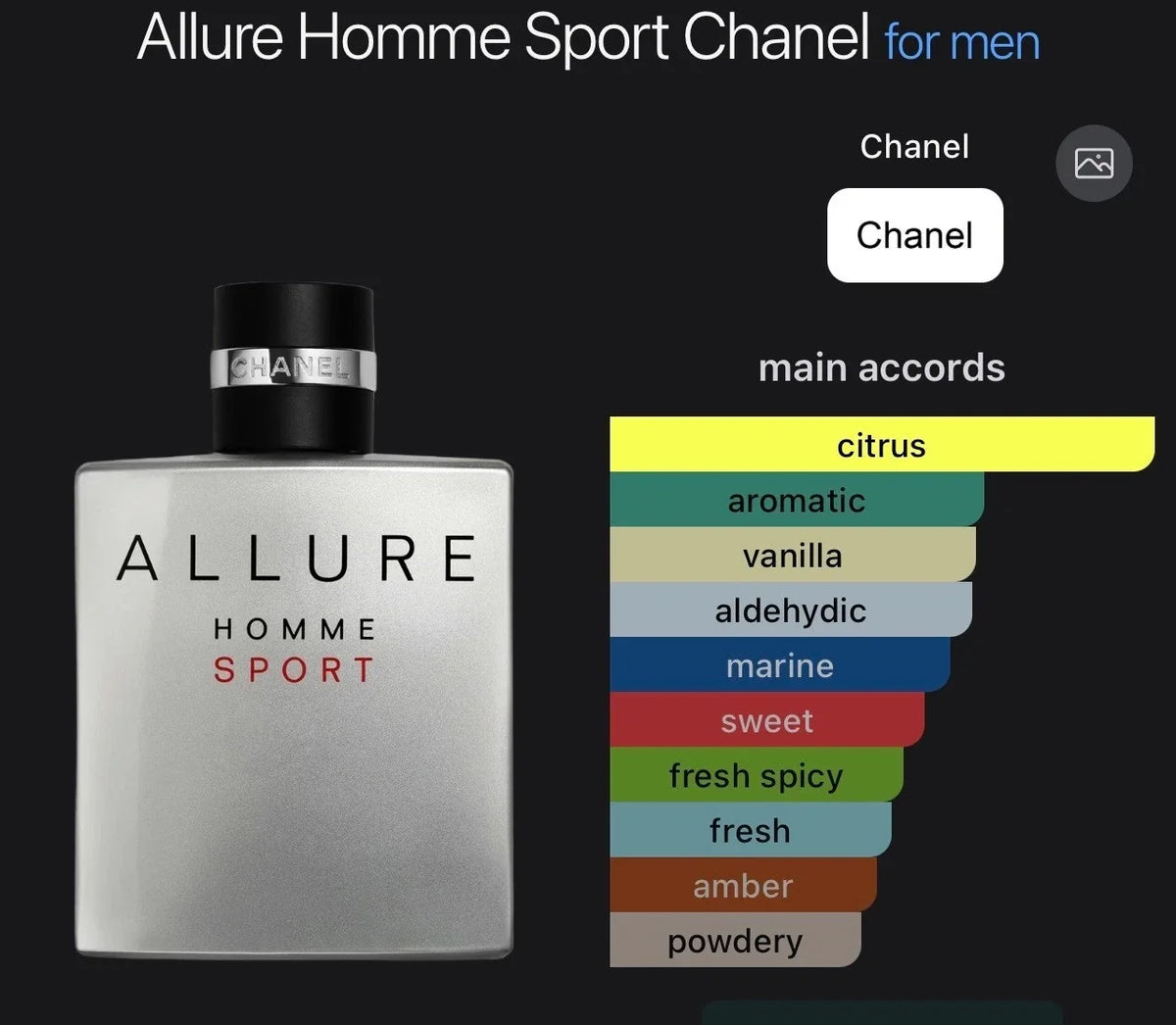 CHANEL Allure Homme Sport Eau de Toilette 3.4 oz 100 ml Men’s Cologne – view 3