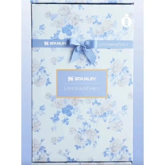 Stanley LoveShackFancy Blue Floral 40 oz Quencher H2.0 Tumbler