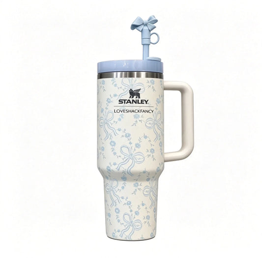LoveShackFancy x Stanley 1913 Winter Ice 40oz Insulated Tumbler with Bow Design