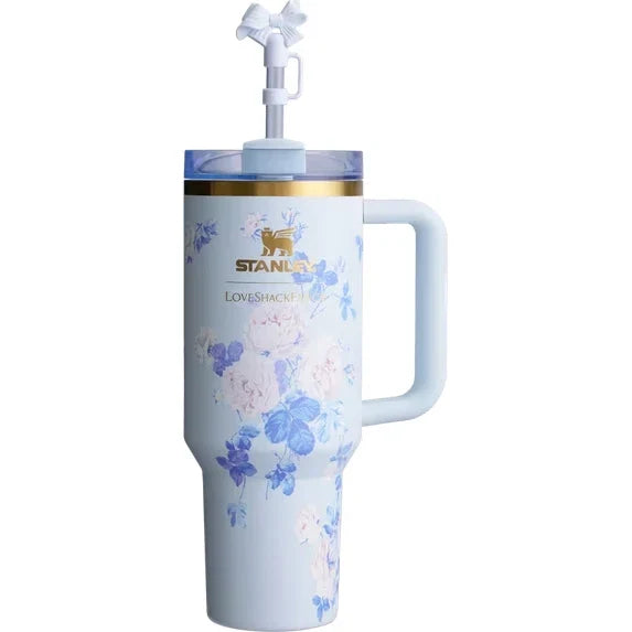 Stanley x LoveShackFancy Floral Blue Tumbler 40 oz – Stylish Drinkware – view 4