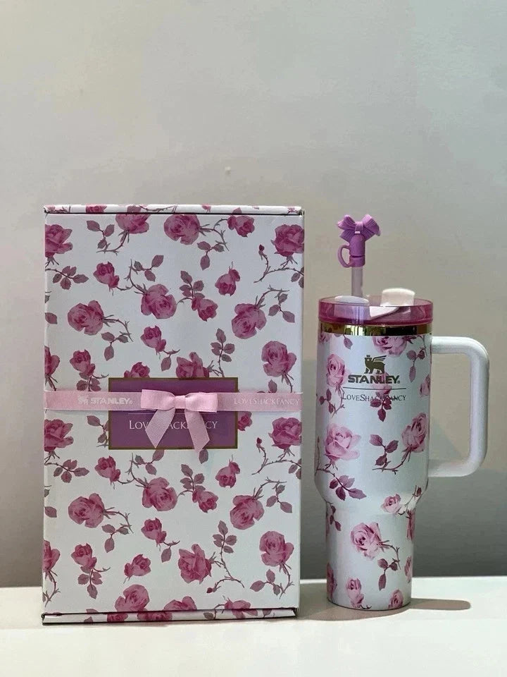 Stanley x LoveShackFancy Rosa 40 oz Quencher Tumbler – Limited Edition
