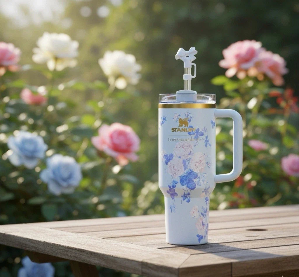 Stanley x LoveShackFancy 40 oz Quencher Tumbler – Floral Blue – view 4