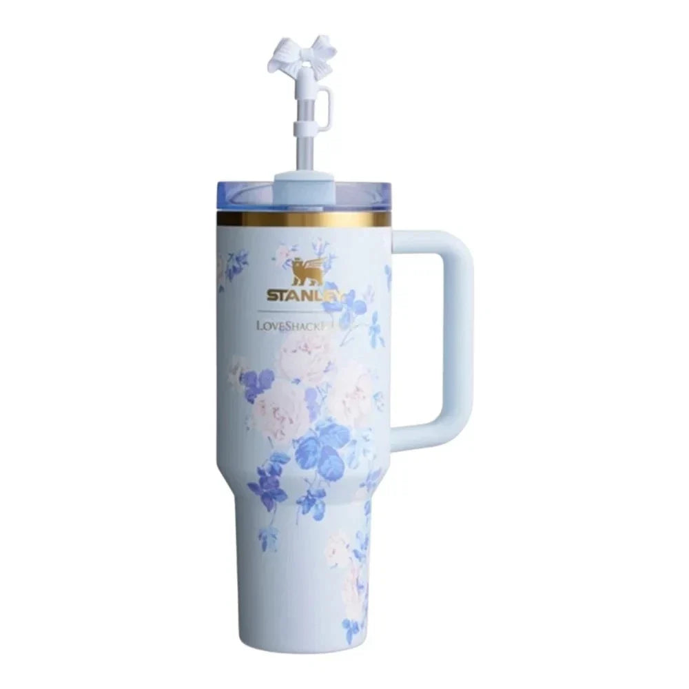 Stanley LoveShackFancy Blue Floral 40 oz Quencher H2.0 Tumbler – view 5