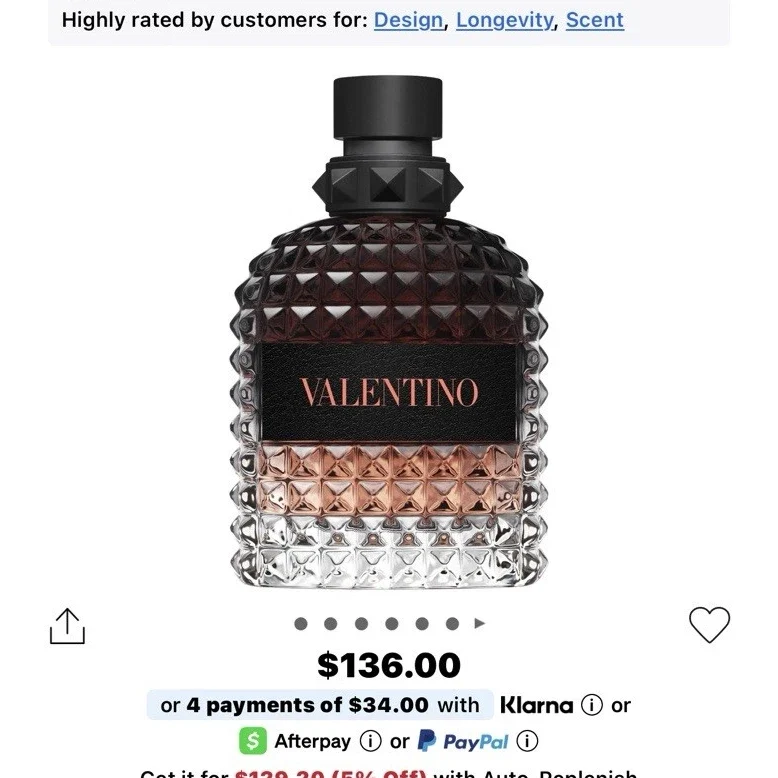 Valentino Uomo Coral Fantasy EDT Spray 3.4 fl oz Men's Cologne – view 2